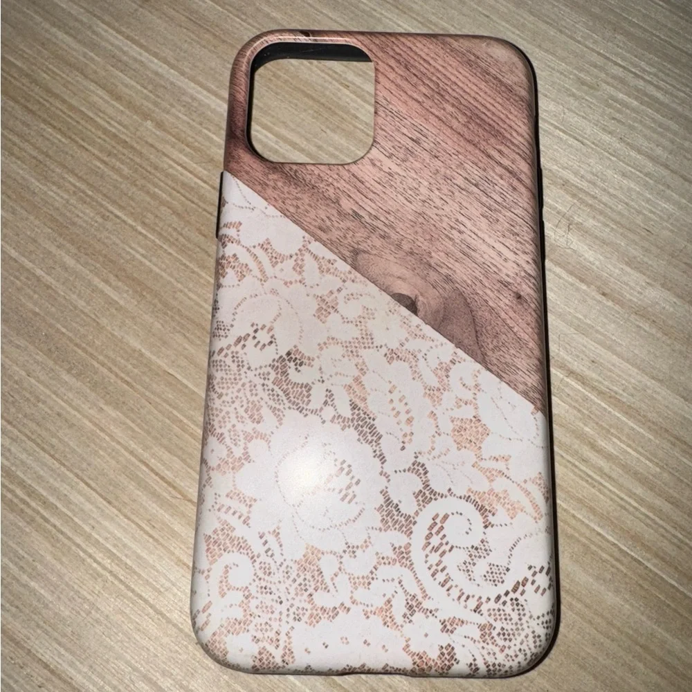 iPhone 11 Pro Case Wood Lace TOUGH matte finish